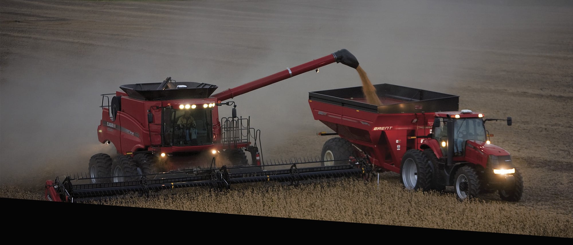 Case Combine During Harvest